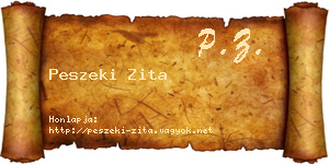 Peszeki Zita névjegykártya